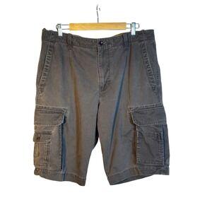 Banana Republic Men Cargo Shorts 36 Brown Drawstring Relaxed Fit Utility Pockets